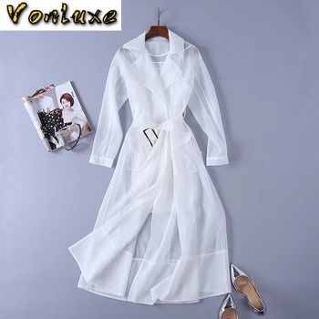 

New 2020 Spring Summer Runway Designer Party Women's High Quality V Neck Blazer Jacket Office Lady Mesh Bow Tassel Dress