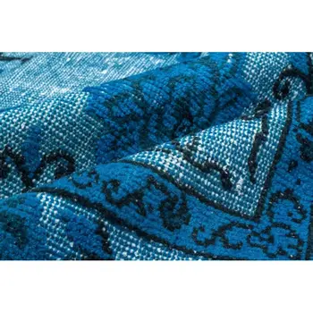 

Handmade Turquoise Vintage English Carved Area Rug 164x268 Cm-5'5''X8'10''