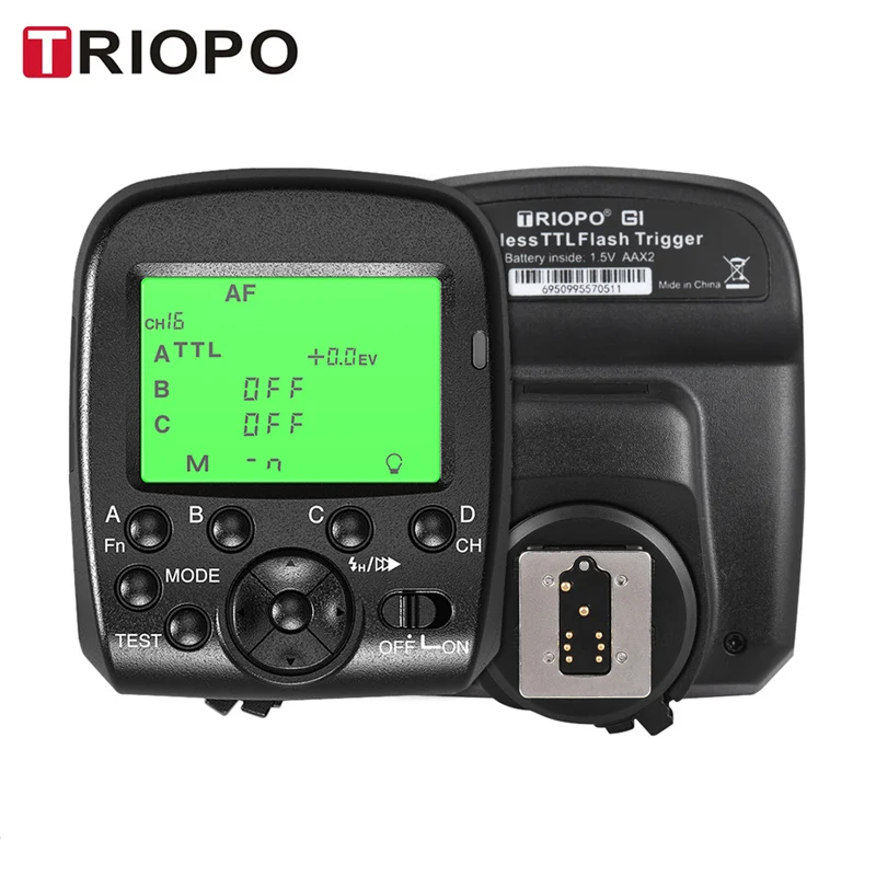 Беспроводной триггер для вспышки TRIOPO G1 2 4 ГГц двойная передача TTL с ЖК дисплеем 16