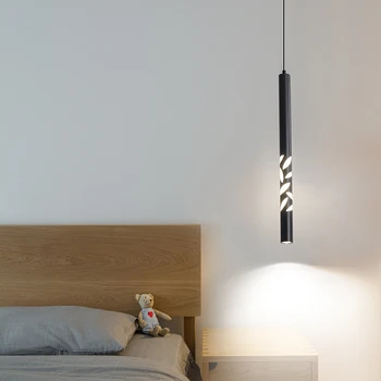 

Minimalist Bedroom Bedside Pendant Lights Nordic Modern Living Room Pendant Lamp Line Light Creative Atmosphere LED Hanging Lamp