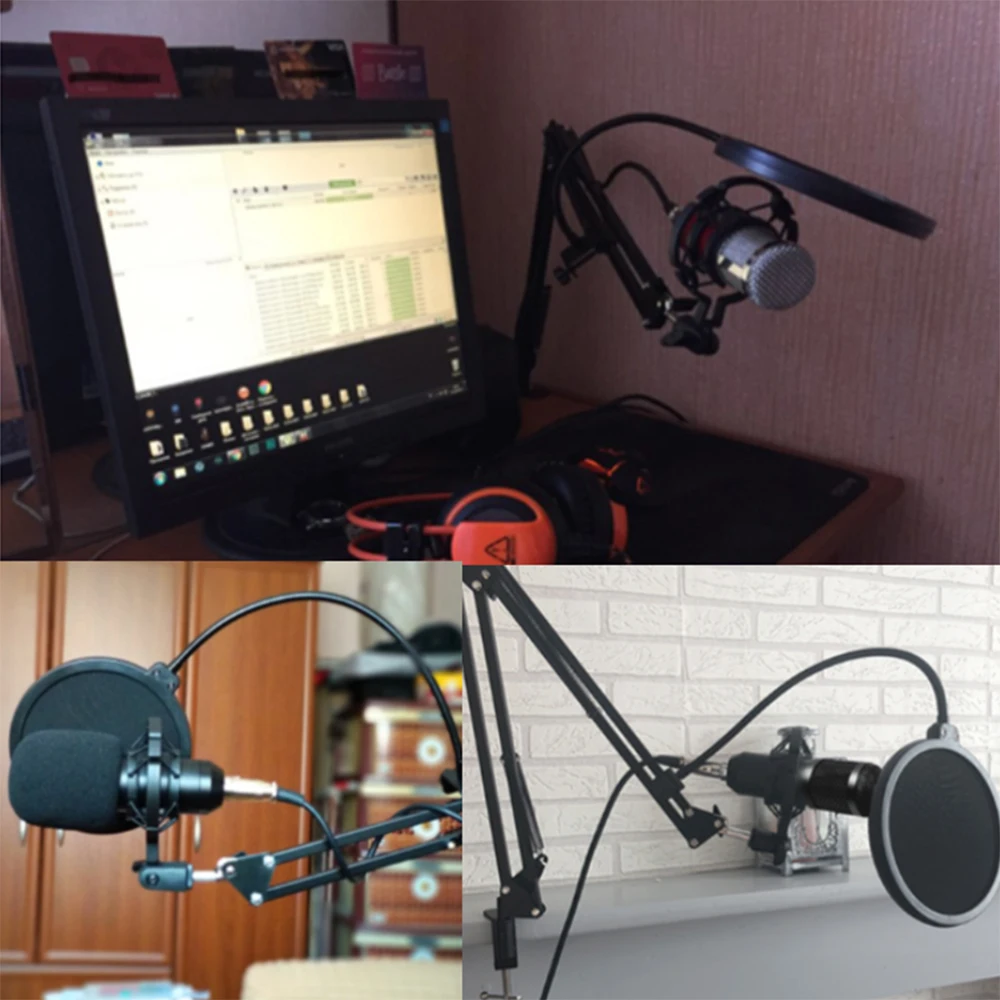 BM800 Studio Condenser Recording Microphone USB Microphone for PC Karaoke KTV Radio Braodcasting Singing Recording computer