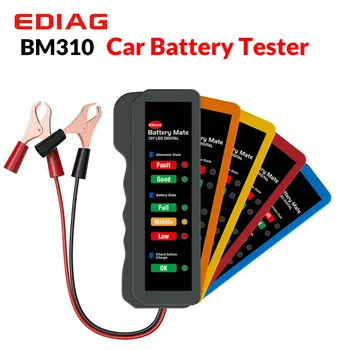 

Car Battery Tester BM310 12V Digital 6 LED Light Clip Alternator Motorcycle Auto Battery Analyzer diagnostic Brake Fluid Tester