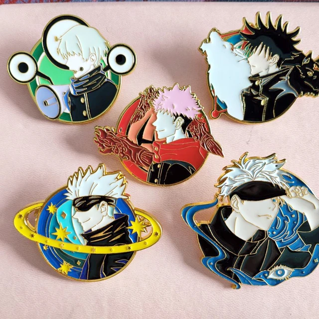 HOT Anime Jujutsu Kaisen Pins Brooch Satoru Gojo enamel Japanese Manga  Series badge Fashion Medal Brooch Souvenir Cosplay Gift - AliExpress