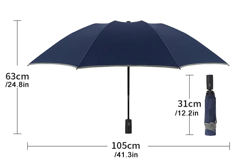 Креативный обратный автоматический зонтик водонепроницаемый ветрозащитный три складной перевернутый наизнанку Портативный Женский подарок