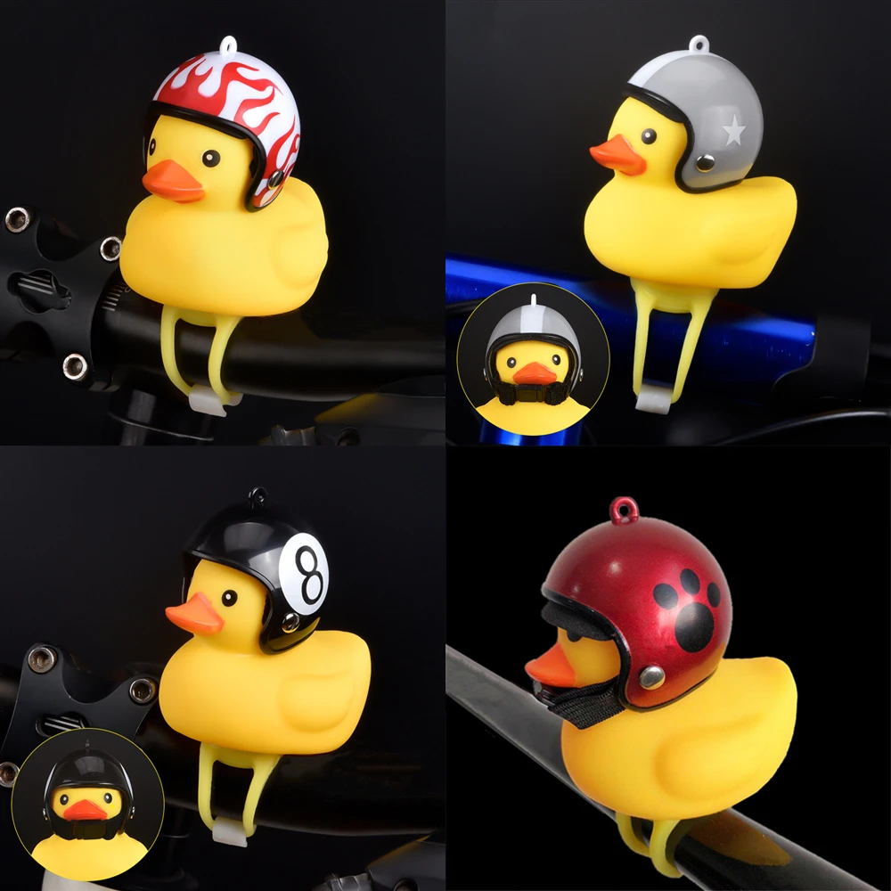 1pcs Cartoon Yellow Silica Gel Little Duck Shape Bicycle Bells Shining