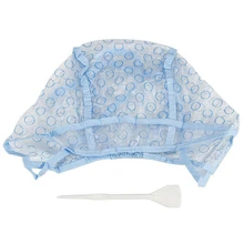 С крюком краска для волос окрашивание легко наносится опрокидывание двухслойные одноразовые DIY тонирование безопасные инструменты Профессиональная шапочка для мелирования