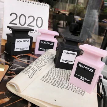 

Airpods case luxury parfum fragrant tom frod lady favourite SOFT Silicone girl sister gift protective cover case with hook