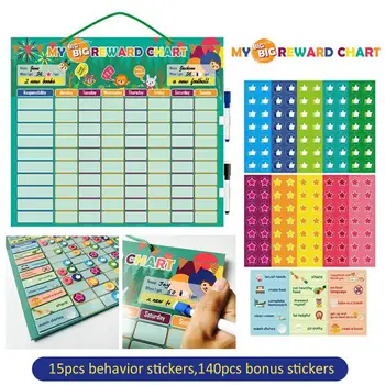 

Magnetic Responsibility Chart Chore Star Reward Chart Good Behavior Development Chart Educational Toys for Toddlers Kids