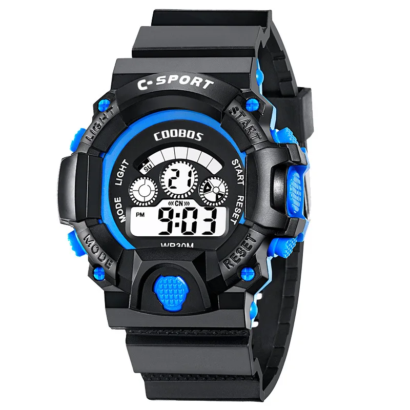 

Children LED Watch Colorful Night Light Men And Women Child Waterproof Multi-purpose Alarm Clock Sports Electronic Watch