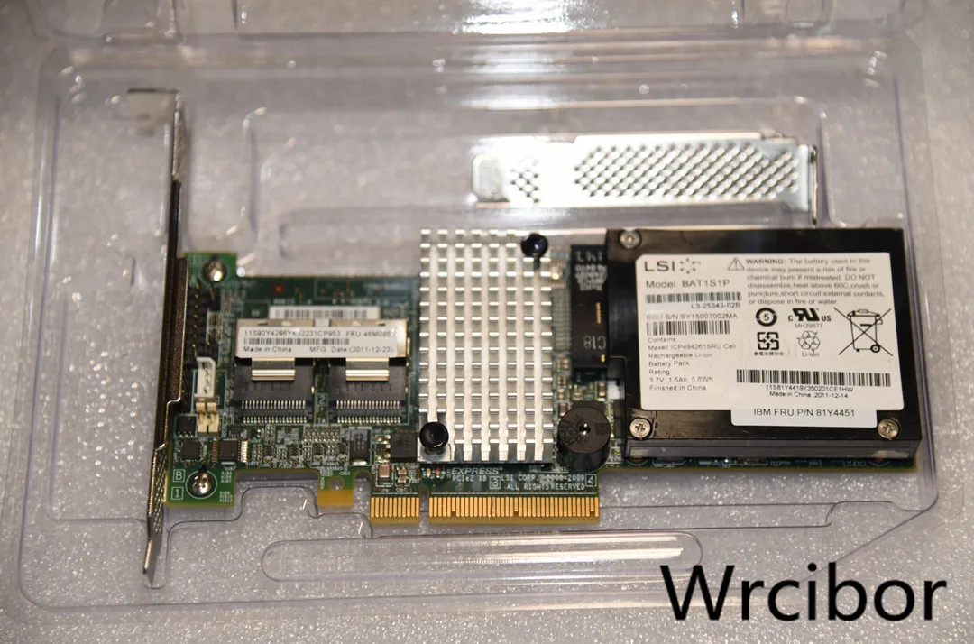 Карта контроллера LSI MegaRAID SAS 9260-8i LSI00198 8 портов 512 Мб кэш-памяти SFF8087 6 ГБ RAID0.1.5 PCI-E 2 0 X8