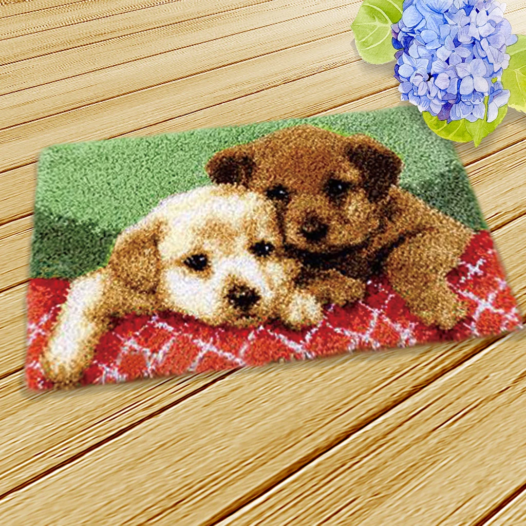

DIY Needle Crafts Animal Pattern Latch Hook Rug Kit For Beginners Embroidery Rug