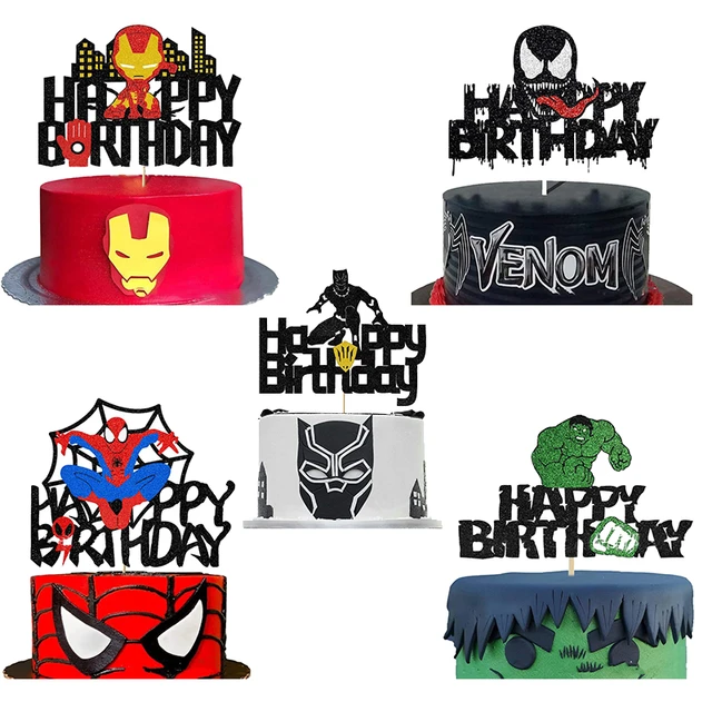 Decoración de Pastel de superhéroes de Los Vengadores, Superhéroes,  Spiderman, Hulk, Iron Man, Deadpool, temática, fiesta de cumpleaños, Baby  Shower _ - AliExpress Mobile