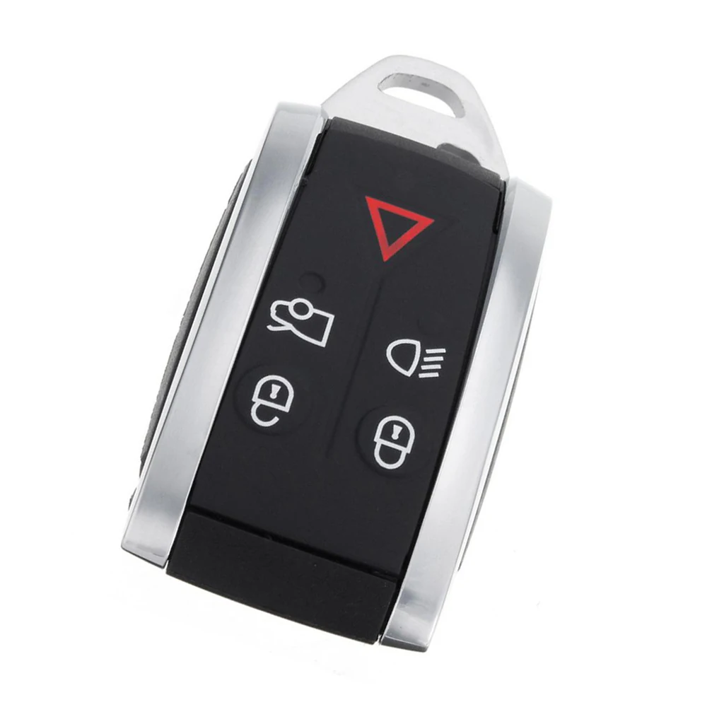 Remote Key Shell Case Fob Cover for 2007 2008 2009 2010 2011 2012 Jaguar XK XKR, 5 Buttons Pad Cover, Black