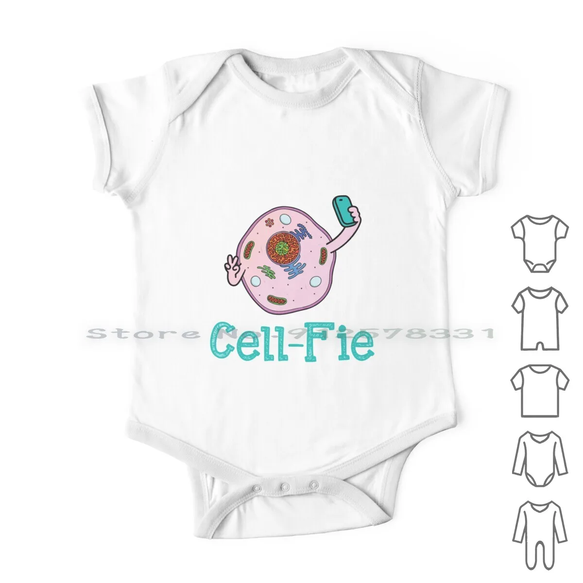 

Cell-Fie Selfie Science Cells Funny Biology Science Geek Puns Gifts For Science Teachers Students Newborn Baby Clothes Rompers