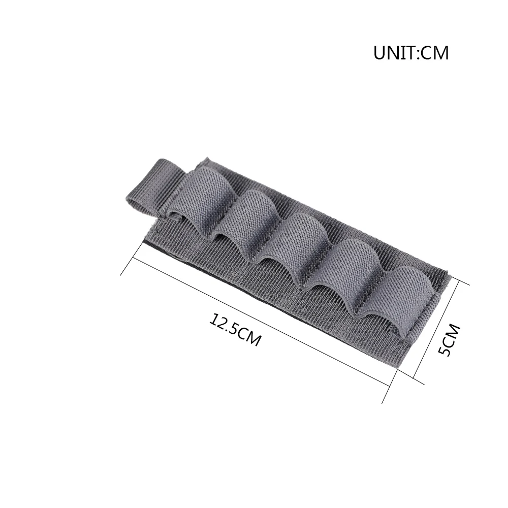 Description Picture 2 of itemEXCELLENT ELITE SPANKER Tactical Bullet Stickers 5 Rounds Shot Gun Shell Holder with Magic Tape Hunting Accessories