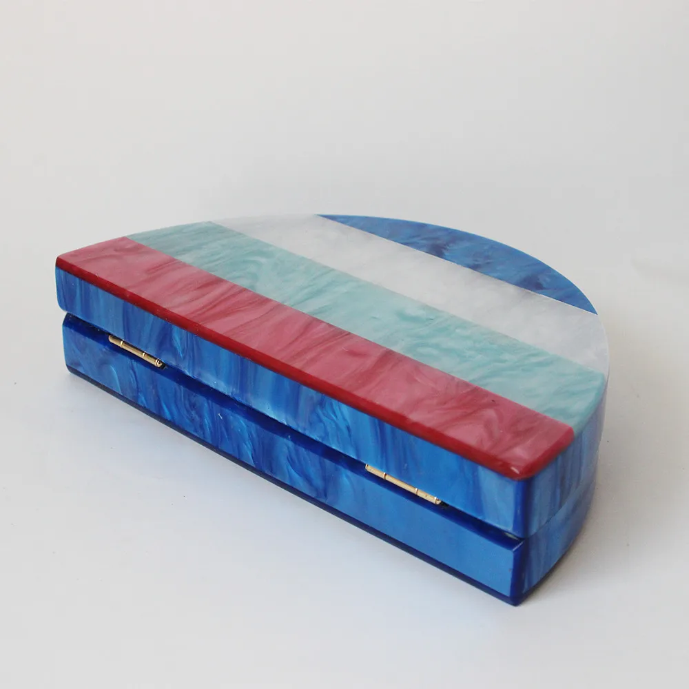 Najtaniej Nowy portfel marka moda damska torba w paski torba na ramię akrylowa kopertówka Vintage wieczorowa torebka damska śliczne Casual Box torebka