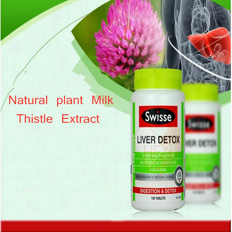 Cardo de Leite Frasco de Comprimidos Fígado e Proteção do Fígado Naturais Fígado Comprimidos Desintoxicação Ressaca Extrato Vegetal Puro 120 1 7 360??20190907092517327