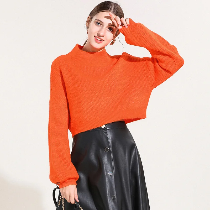 

Sweater Woman Thick 2020 Autumn Winter New Style Loose High Waist Casual Women's Fashion Knitted Sweater