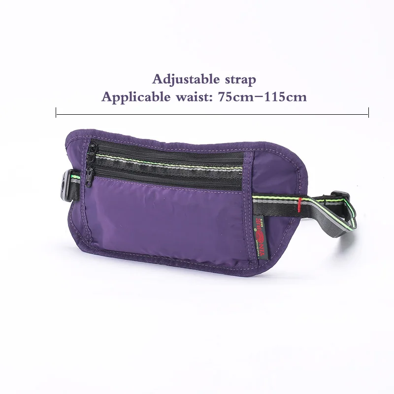 YINJUE sports waist bag neutral outdoor travel running Hip Waist pack Soft nylon 6 phone women gym Fitness Fanny pack waistbags