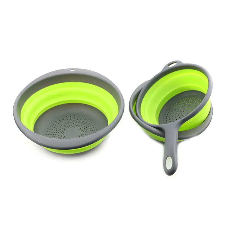 

Creative Silica Gel Wash Basket Fruit Storage Basket Kitchen Drain Basket Multi-functional Foldable Sink Storage Basket
