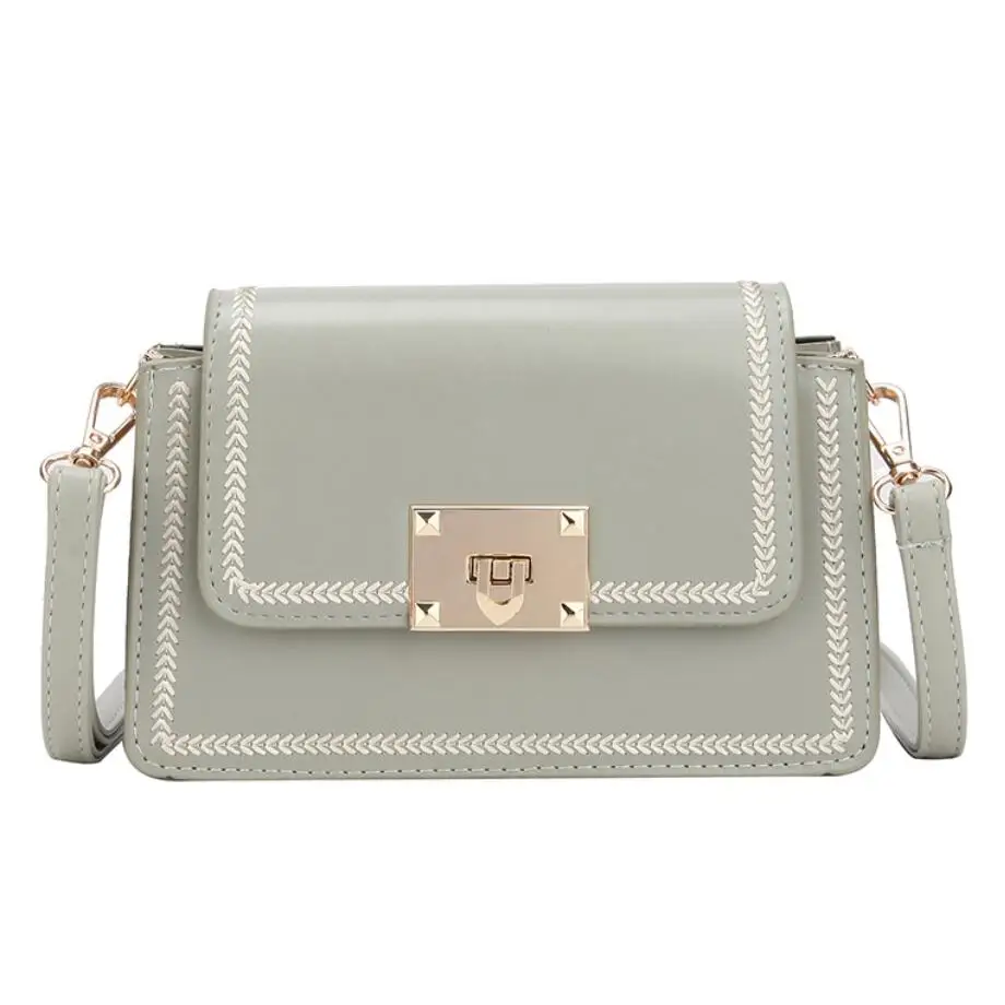 

Elegant Female Flap Square bag 2019 Fashion New High Quality PU Leather Women's Designer Handbag Lock Shoulder Messenger Bag