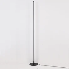 Современный алюминиевый сплав напольное освещение внутренняя вертикальная полоса черный светодиодный стоячий торшер lampara de pie