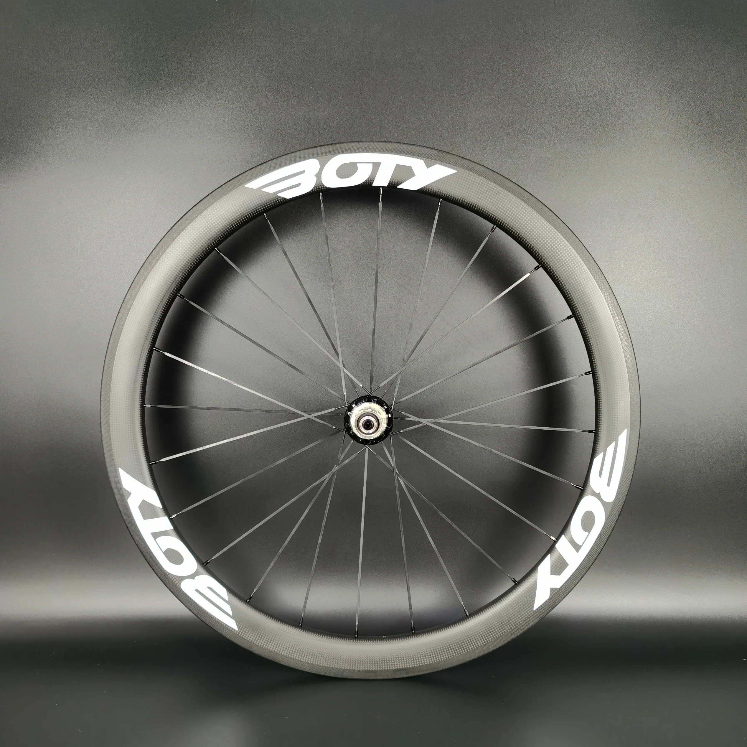 BOTY white decals 700C Road bike light carbon wheels 50mm depth 25mm width clincher/Tubular Bicycle carbon wheelset with R36 hub