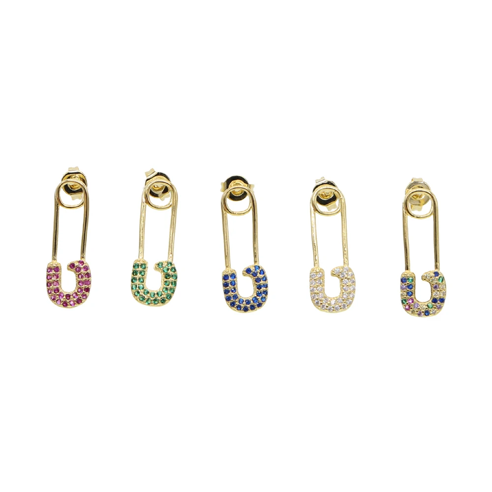 brass safety pin Y (8)
