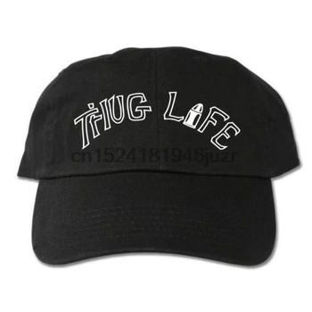 

THUG LIFE Custom Unstructured Black Hat Adjustable Cap