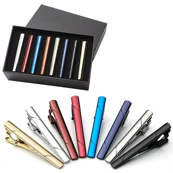 

8pcs Mens Business Stainless Steel Ties Necktie Clasp Pin Tie Clip Bar Tacks Set Gift For Boyfriend Father Free Shipping