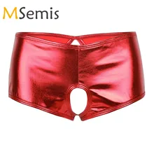 Женское нижнее белье, открытая ягодица, нижнее белье, Wetlook, кожа, с вырезами, бикини, трусы, нижнее белье, открытая промежность, трусы, сексуальные трусики