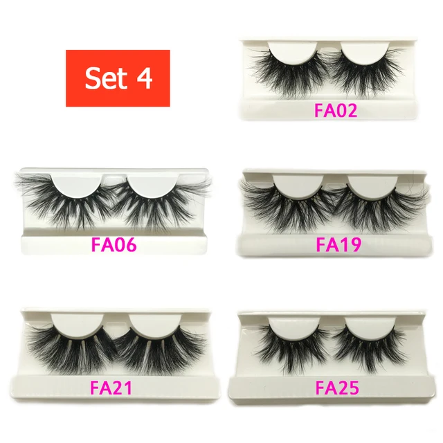 Resuable Mink Eyelashes 25mm Fluffy Lashes Wholesale Long Fake False Full Strip Eye Lashes In Bulk Vendor Supplier 10 Pairs set 4