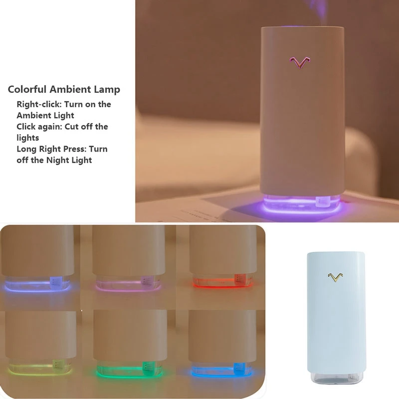 Projector Air Humidifier 320ML Ultrasonic Humidifier USB Aroma Oil Diffuser with Romantic Star Sky Moon Projection Night Light