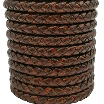 

Braided Leather Cords 6mm Distressed Brown #2 Braided Bracelet Making