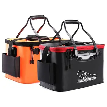 

11/19/23/28L EVA Portable Folding Thicken Live Fishing Box Camping Outdoor Fishing Bag Tackle Fishing Tackle Storage Bag