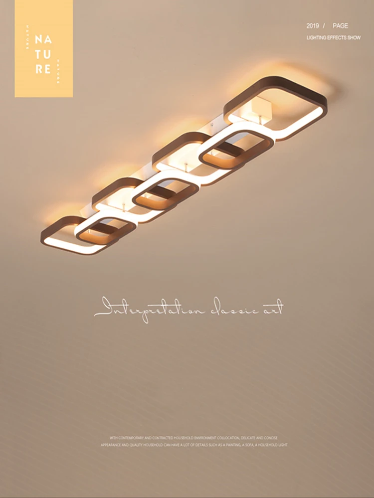 Luminária de Teto Quadrada com Anel para Sala de Estar Quarto e Domésticos com Leds Modernos 1 High Quality Luzes e Iluminação