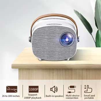 

2020 new LED Mini Projector Supports 1080P HDMI USB Audio Portable Projector Home Media Video player good quality