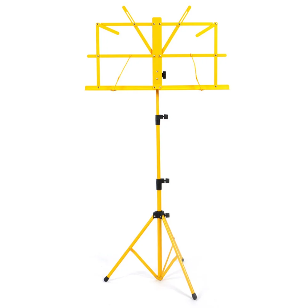 В виде скрипичного ключа лист-стойка держатель+ сумка для переноски легкий Регулируемый Складной стабильный пюпитр#2 - Цвет: yellow
