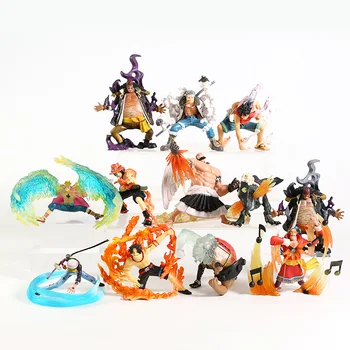 

One Piece Luffy Ace Jinbe Smoker Teach Marco Jozu Law Crocodile Drake Sakazuki Borsalino PVC Figures Toys 4pcs/set