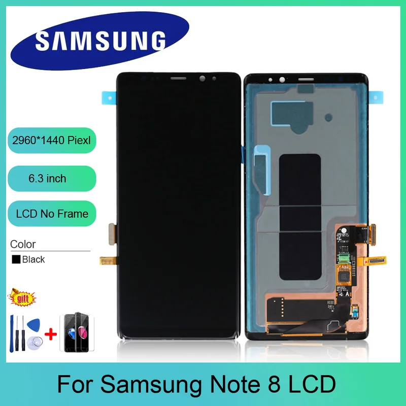 6 3 &quotОригинальный супер AMOLED дисплей для SAMSUNG Galaxy NOTE 8 LCD N950 N950F сенсорный экран