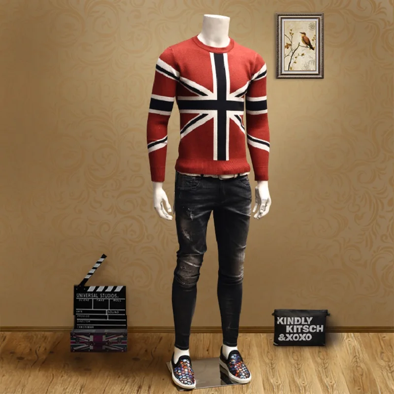 

Autumn Winter Plaid Sweater Men New Fashion Slim Fit Mens Knitted Sweaters Comfort O-Neck Knitwear Pullover Men M-4XL Pull Homme