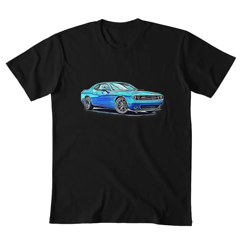 2019 Dodge Challenger RT синяя футболка dodge challenger rt srt demon shirt mopar sticker|Футболки| |