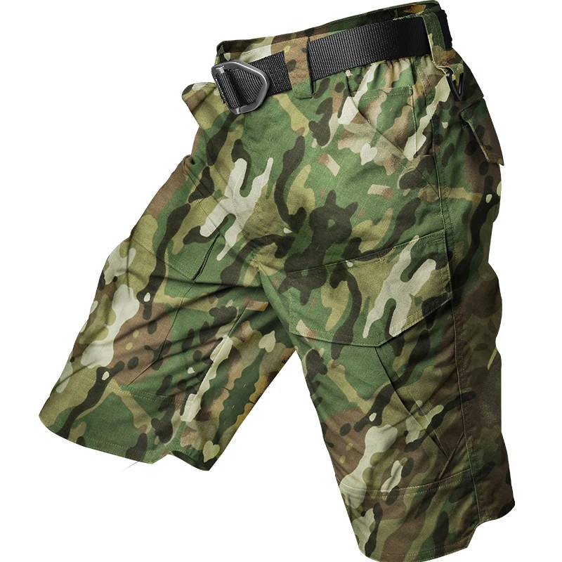 Summer Shorts Tactical Multi-pocket Hiking Cargo Shorts Men's Outdoor Sports Travel Camping Fishing Waterproof Shorts
