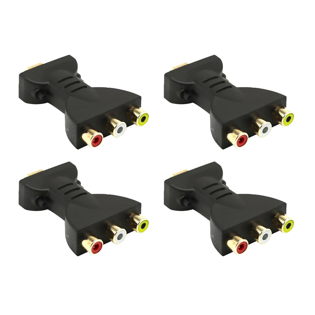 4 X HDMI штекер 3 RCA видео аудио адаптер AV конвертер для 1080P HDTV DVD | Электроника