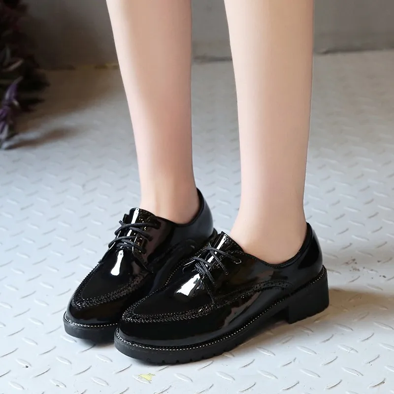 

2017 New Style Versatile England Style Lace-up Flat Casual Fashion Comfortable Student WOMEN'S Shoes