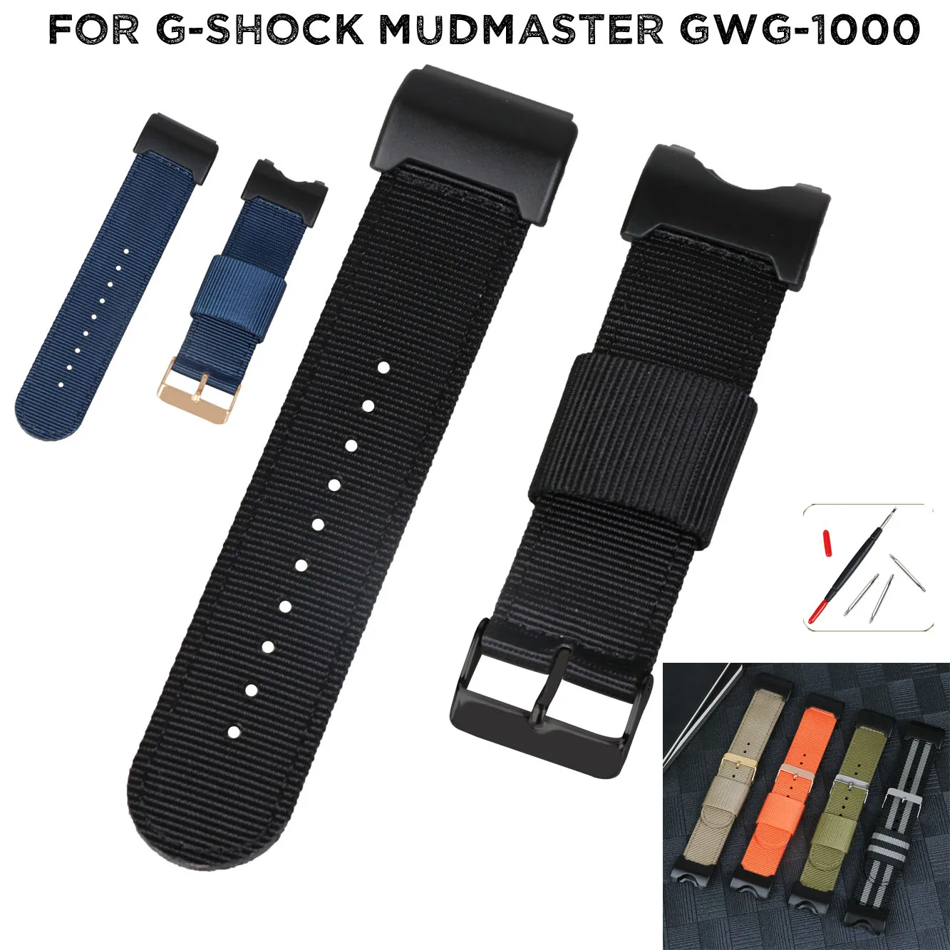 Sostituisci Il Cinturino Dell'Orologio Per Casio G-Shock Mudmaster Gwg-1000 Strap Gshock Gwg1000-1A Sostituisci La Cintura Dei Braccialetti Con Cintur