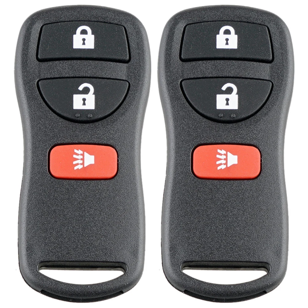 2pcs Car Key Replacement 3 Buttons Remote Key Fob Keyless Entry Remote Control Key KBRASTU15 / CWTWB1U733 Fit for Nissan Vehicle