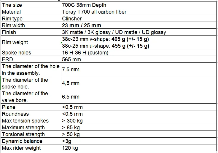 23 25mm wide 38mm wide road clincher rim