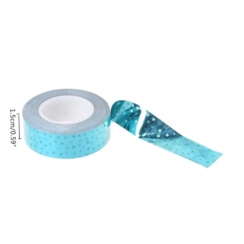 

Rhythmic Gymnastics Decoration Holographic RG Prismatic Glitter Tape Hoops Stick A6HC