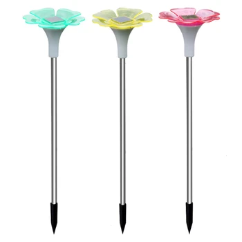 

Solar Powered Garden Light Outdoor Waterproof 3 Color Change Lighting Flower Led Fairy Light Lawn Lamp Christmas Decor